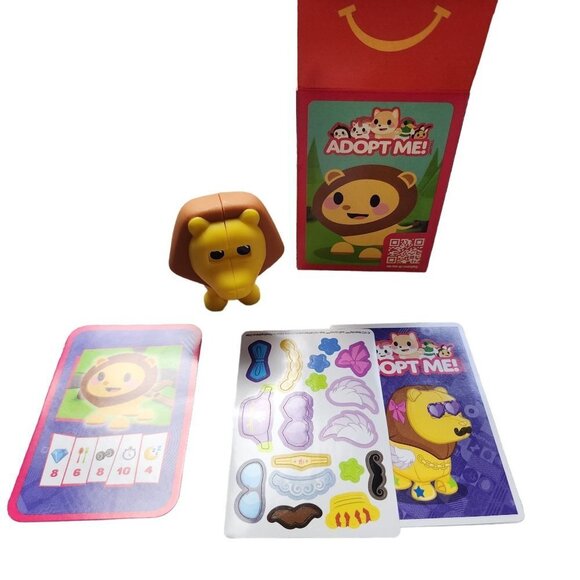 McDonald's 2023 Adopt me! Toy Unicorn & Toy Lion Happy Meal Figures NEW - Picture 2 of 14